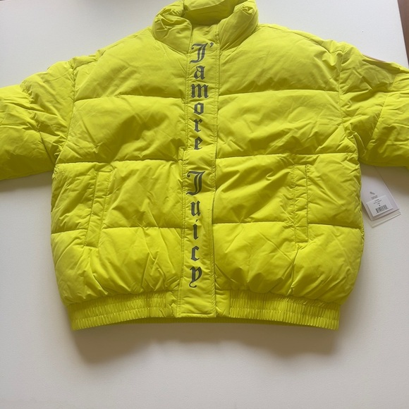 NWT Juicy Couture Women's Size Small Yellow Puffer Jacket - Picture 1 of 10